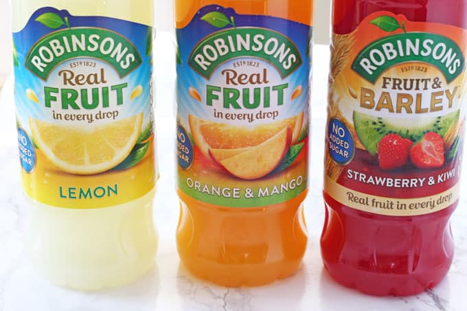 Robinsons Real Fruit Squash varieties