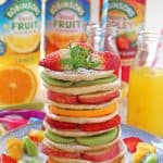 Delicious fruit pancakes perfect to make with the kids this Pancake Tuesday!