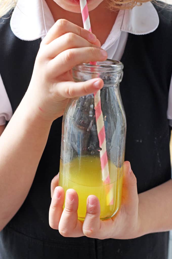 Child drinking squash