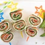 Really easy to make and packed with nutritious ingredients, these Salmon Pinwheels make an excellent lunch for kids either at home or packed into a lunchbox!