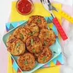 Delicious vegetarian nuggets for kids packed with super nutritious cauliflower!