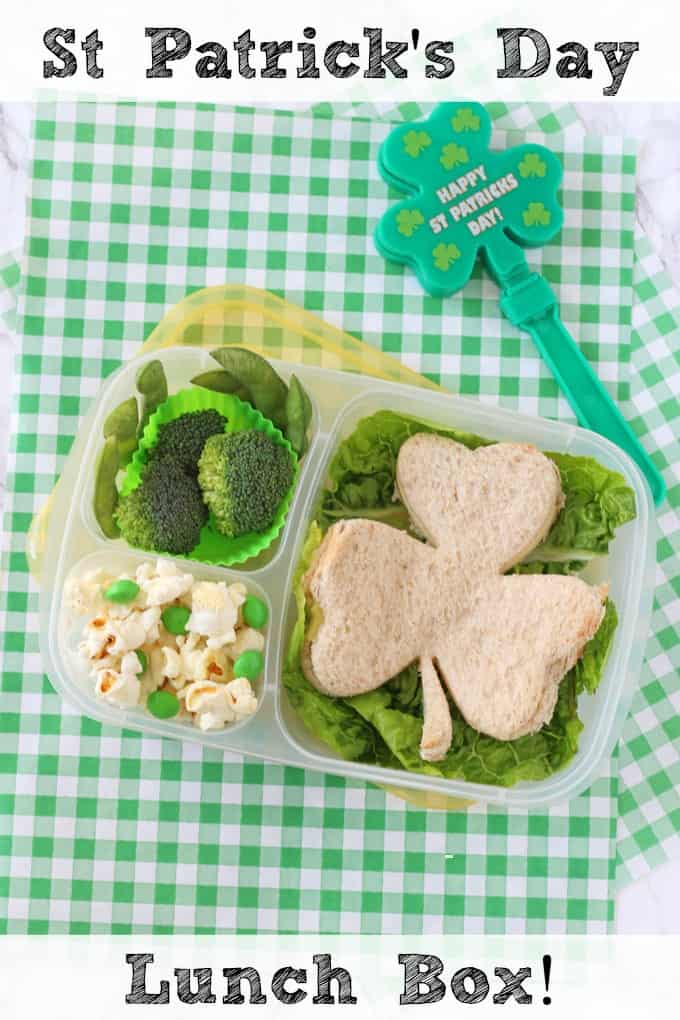 Pinterest pin for St Patrick's Day Lunch Box