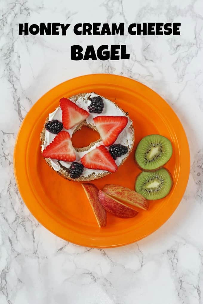 Breakfast Ideas For Kids 3 - Honey Cream Cheese Bagel