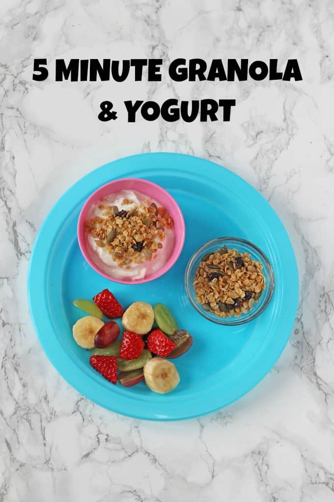 Breakfast Ideas For Kids 4 - 5 Minute Granola & Yogurt
