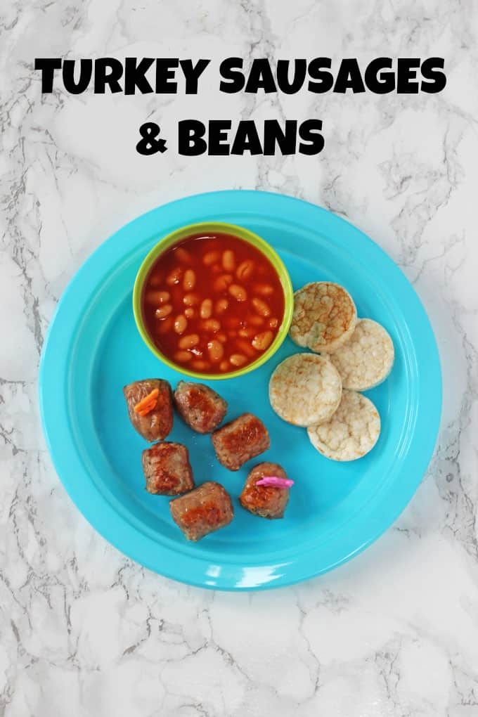 Breakfast Ideas For Kids 7 - Turkey Sausages & Beans