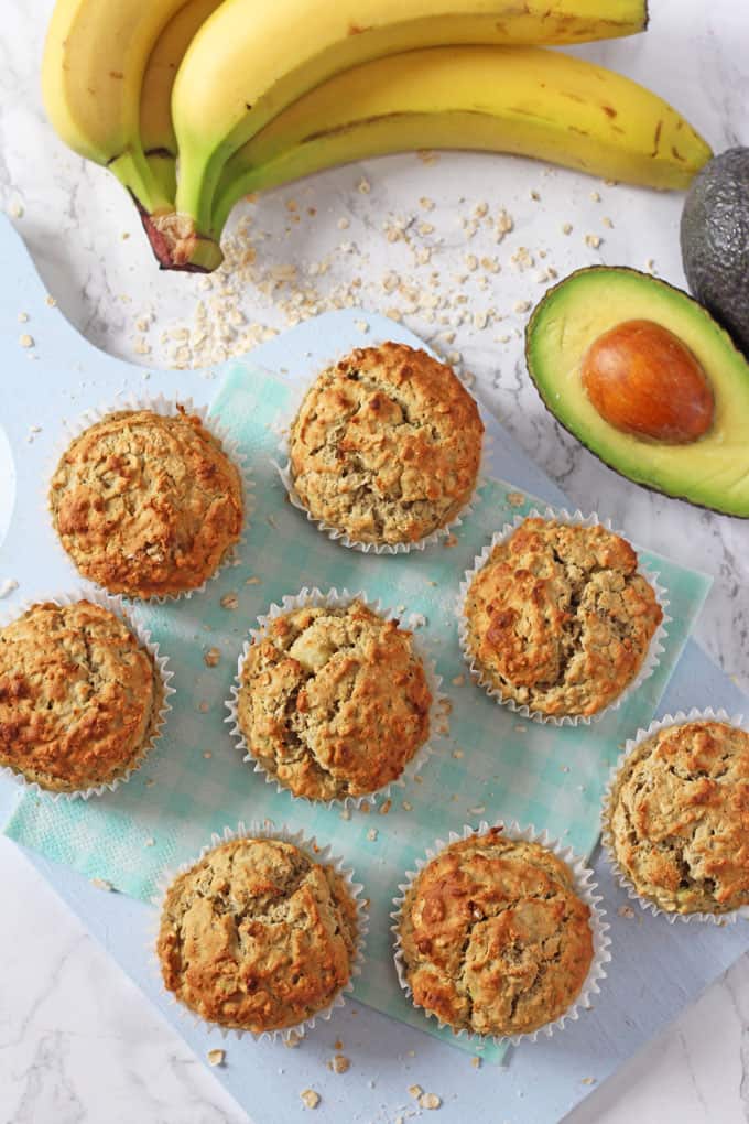 Banana, Avocado & Apple Baby Muffins