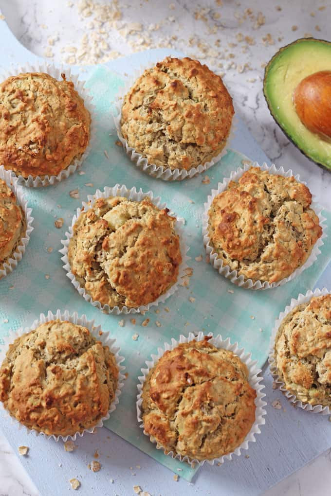 Banana, Avocado & Apple Baby Muffins