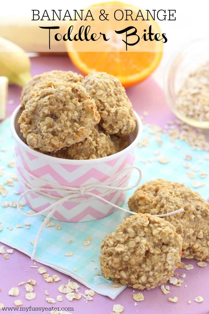 Banana & Orange Oat Toddler Bites pinterest pin