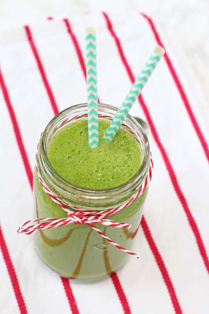 A tasty dairy free smoothie packed with kale, pineapple, mango and melon. A super delicious and healthy start to the day!