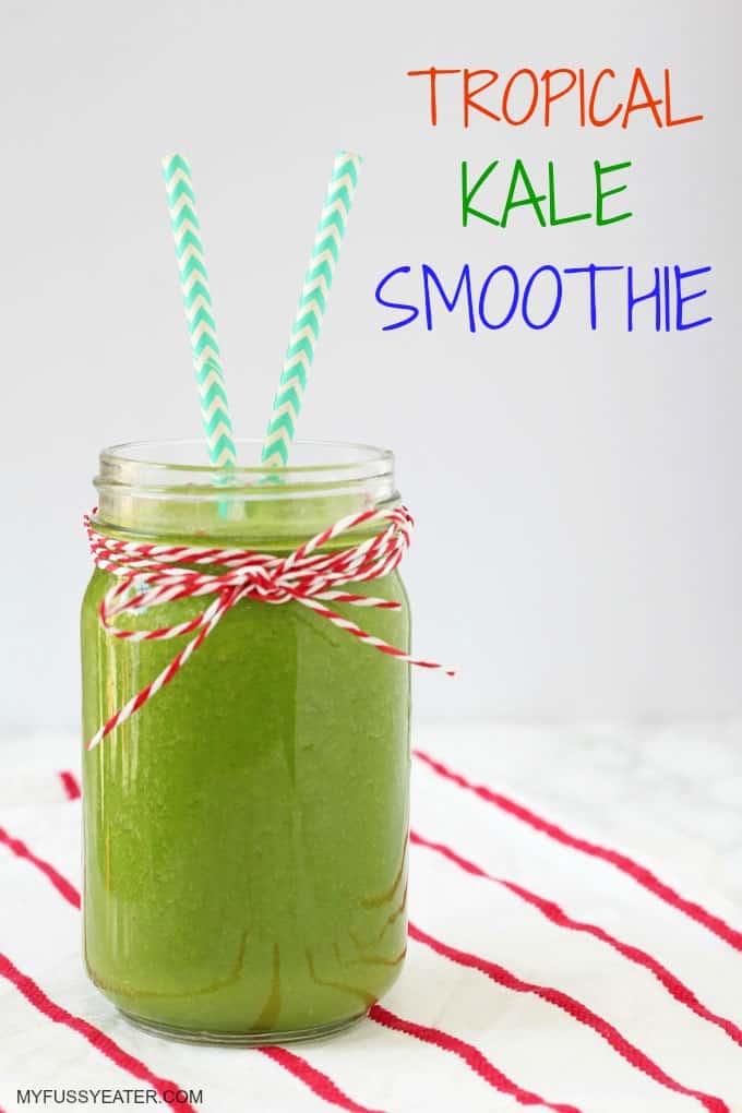 Tropical Kale Smoothie Pinterest Pin