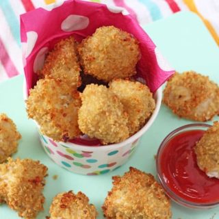 These delicious Crispy Baked Quinoa Chicken Nuggets are a tasty and healthy twist on a classic children's favourite!