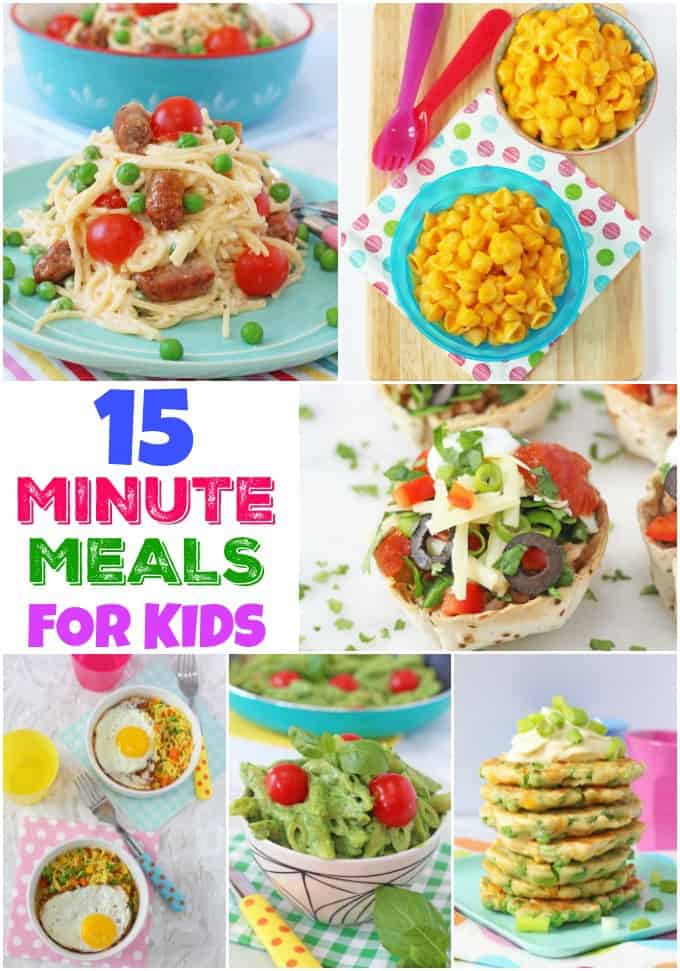 15 Minute Meals for Kids Pinterest Pin