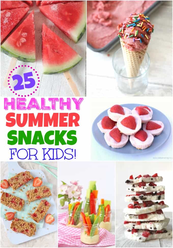 Healthy Summer Snacks For Kids collage