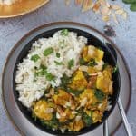 A delicious family-friendly chicken curry recipe packed with spinach and made with Flora Freedom Coconut & Almond.