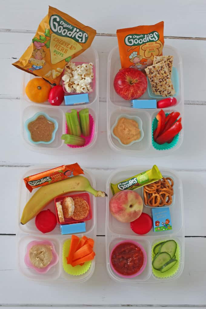 Make travelling with kids a little easier and less stressful by packing them a box of these tasty and healthy snacks!