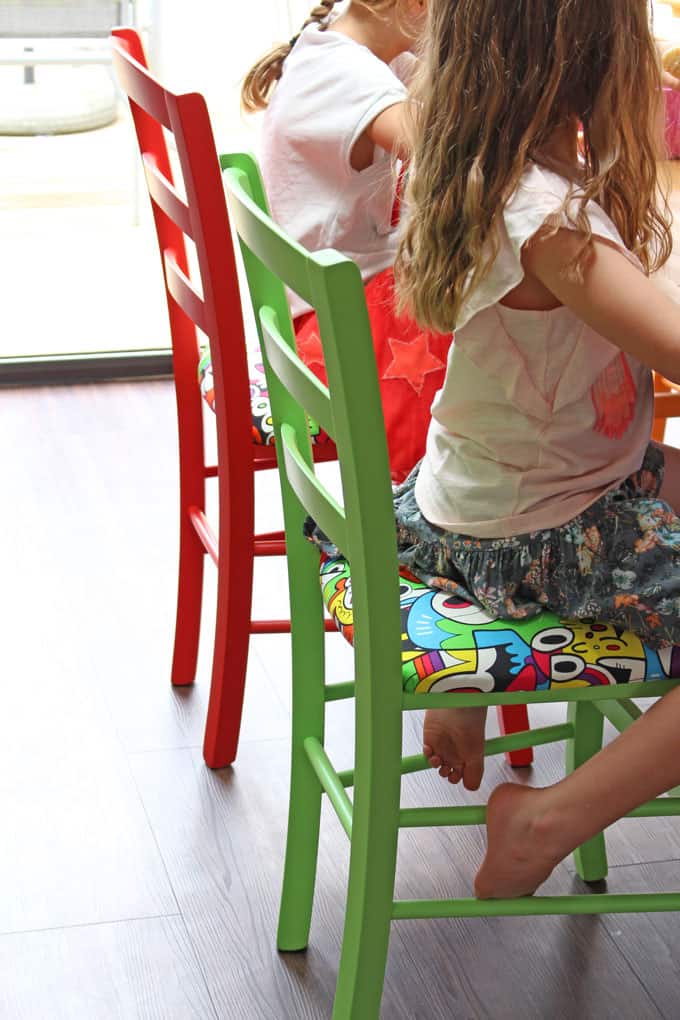 Beautiful bespoke chairs and barstools from Cheeky Chairs. Perfect for adding a splash of colour to your kitchen!