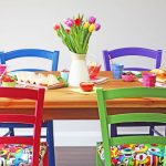 Beautiful bespoke chairs and barstools from Cheeky Chairs. Perfect for adding a splash of colour to your kitchen!