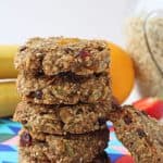Sweetened with bananas and a little honey, these Breakfast Cookies are packed with slow releasing carbs and fibre too. Perfect for feeding your family on busy mornings!