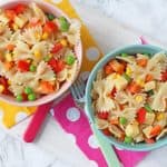 Feeding kids this summer is super easy with this delicious and quick Pasta Salad recipe!