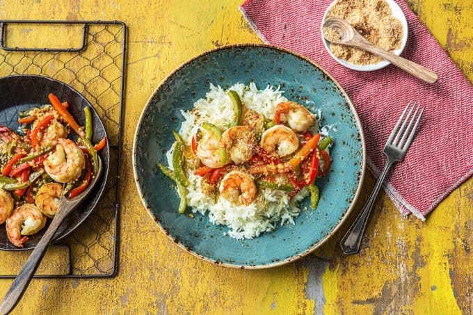 Hello Fresh Sri Lankan Prawn Stir Fry