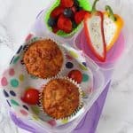 Easy one-bowl Pizza Muffins, perfect for the kids' lunch boxes or as an afternoon snack!