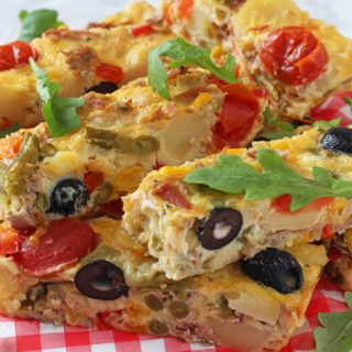 Celebrate the versatility of canned food by making this super easy Tuna Nicoise Frittata using tinned tuna, sweetcorn, green beans and olives