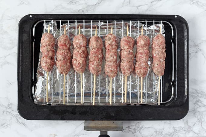 Lamb Koftas on the grill