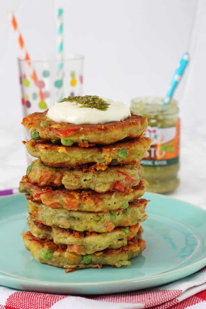 pesto vegetable fritters