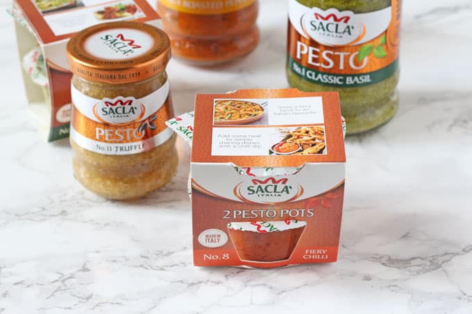 Sacla pesto pots