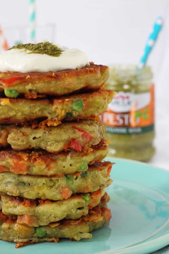 pesto vegetable fritters