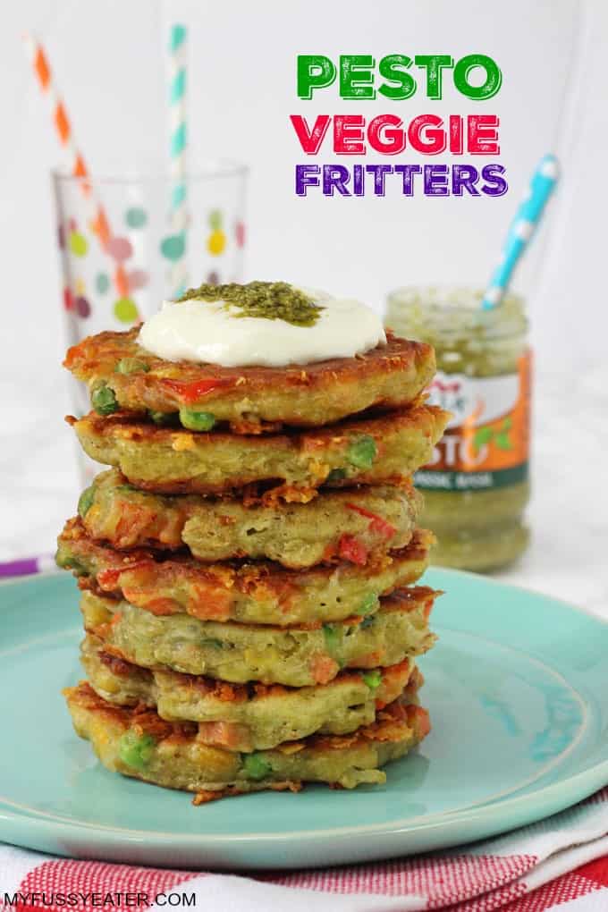 pesto veggie fritters