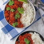 A really easy Lamb Curry recipe made with lamb shoulder and slow cooked to make it deliciously tender.