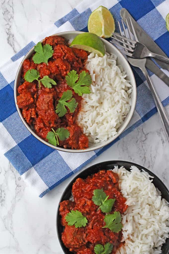 A really easy Lamb Curry recipe made with lamb shoulder and slow cooked to make it deliciously tender.