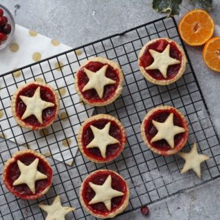 Delicious individual shortcrust pastry pies packed with cranberry, orange and apple. Perfect for Christmas and a great alternative to mince pies!