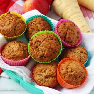Kid-Friendly Parsnip and Apple Muffins. The perfect afternoon snack!