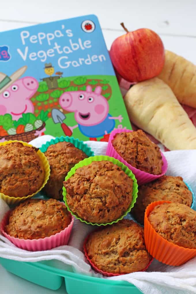 Parsnip muffins and Peppa's Vegetable Garden Book