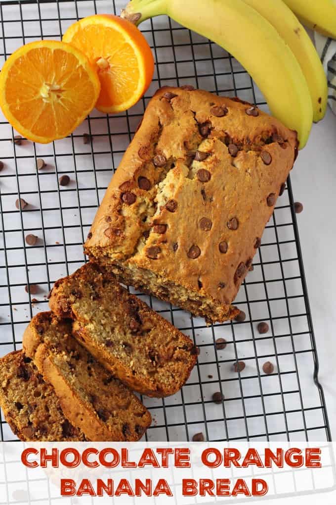 chocolate orange banana bread pinterest pin