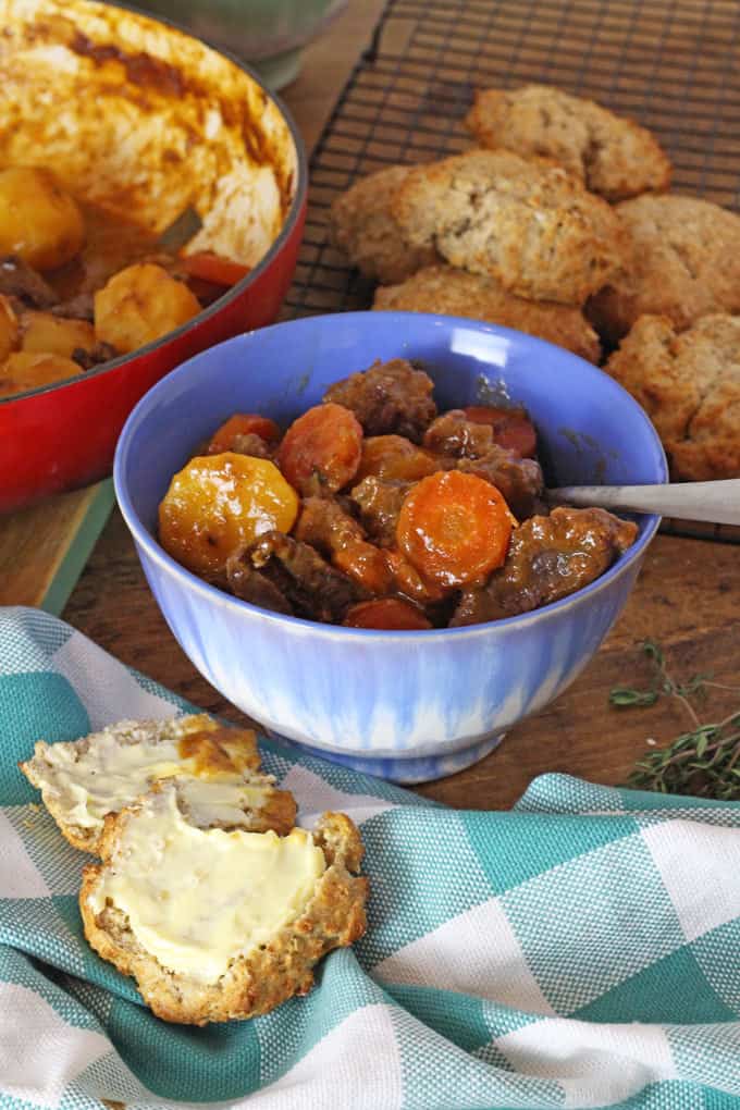 Soda Bread Scones served with Irish Beef Stew