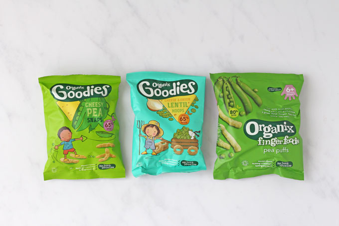 Organix healthy snacks for kids