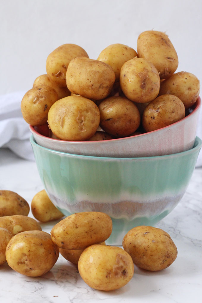 cornish new potatoes in a bowl