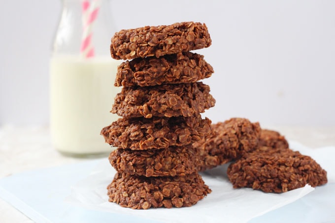 Stack of no bake cookies