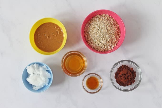 Ingredients for no bake cookies