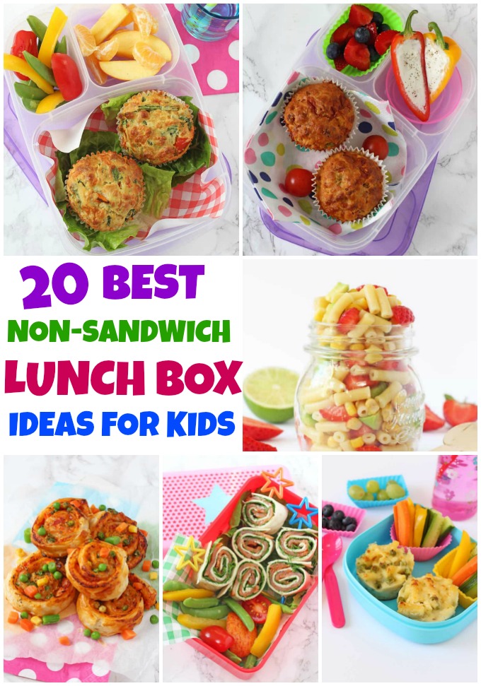 Non-Sandwich Lunch Box Ideas for Kids collage
