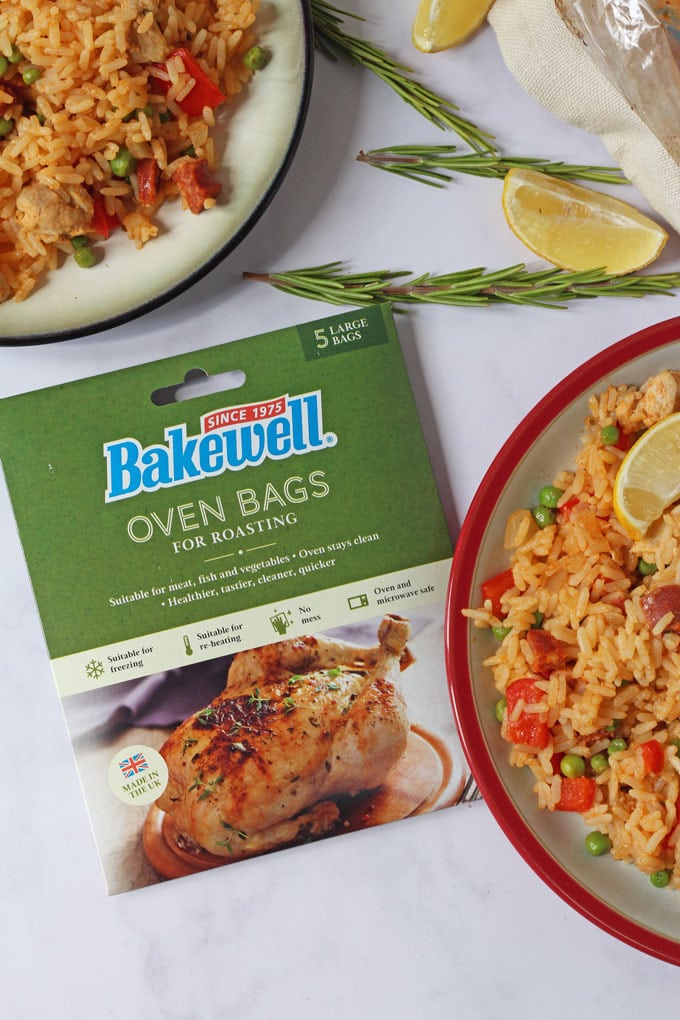 Paella in a bag with Bakewell oven bags