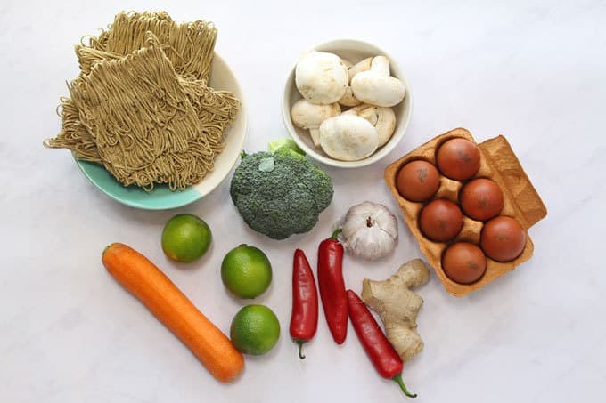 veggie noodle stir fry ingredients