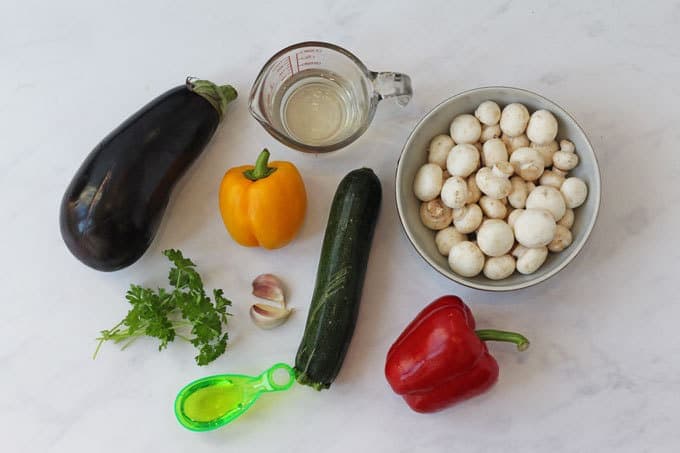 Vegetable Stir Fry ingredients