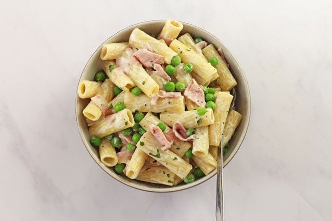 Creamy Ham Pea Pasta My Fussy Eater Easy Kids Recipes