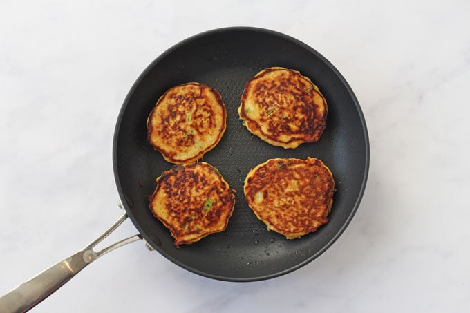 Pancakes in a pan