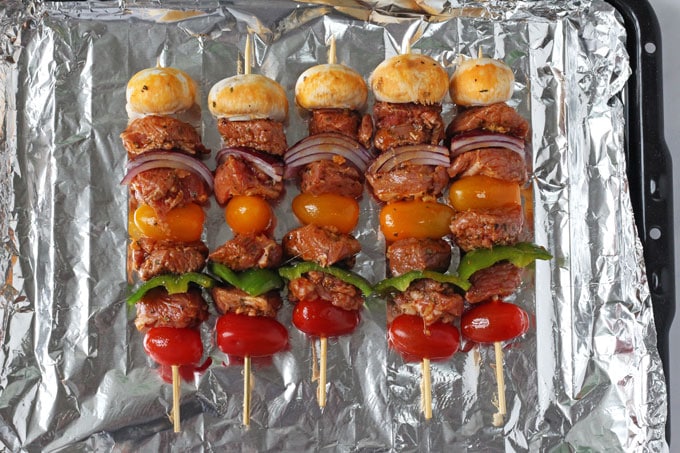 Lamb Kebabs on the grill