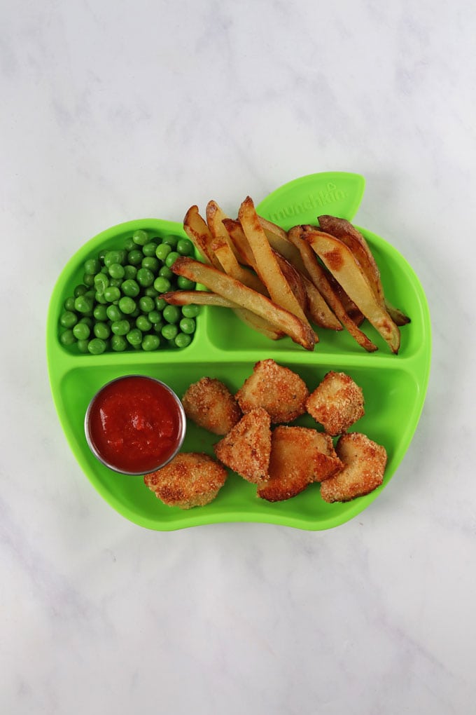 Homemade Chicken Nuggets & Chips for Kids